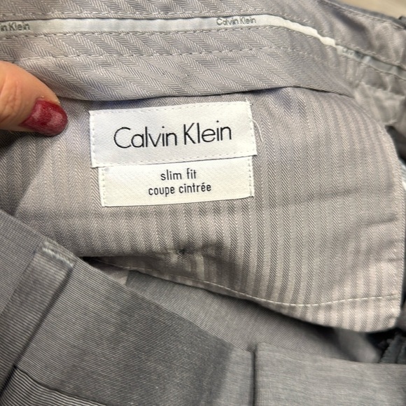 Calvin Klein slim fit gray trousers size 36 - Picture 3 of 9